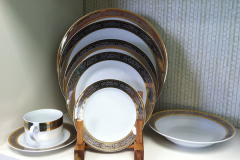 Rentals-gold-rim-thick-china